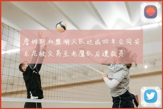 詹姆斯加盟湖人队达成四年合同安东尼被交易至老鹰队后遭裁员